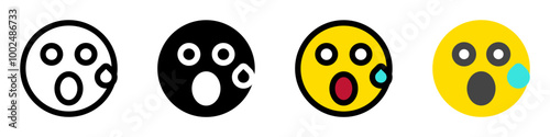 Editable suprised expression emoticon vector icon. Part of a big icon set family. Part of a big icon set family. Perfect for web and app interfaces, presentations, infographics, etc