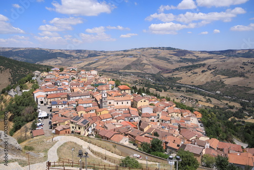 brindisi di montagna, basilicata, italy, view from the castle, aerial