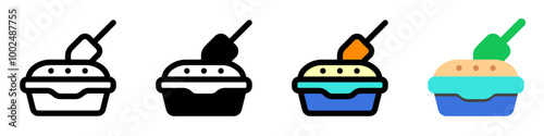 Editable litter box vector icon. Veterinary, animal, pet care, pet shop. Part of a big icon set family. Perfect for business, web and app interfaces, presentations, infographics, etc