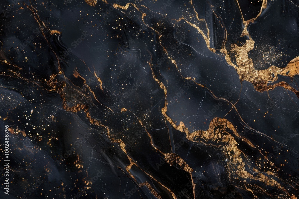 Elegant Black and Gold Marbled Design with Rich Texture, Symbolizing Luxury and Cosmic-Inspired Patterns Elegant Black and Gold Marbled Design with Rich Texture, Symbolizing Luxury and Cosmic-Inspired Patterns