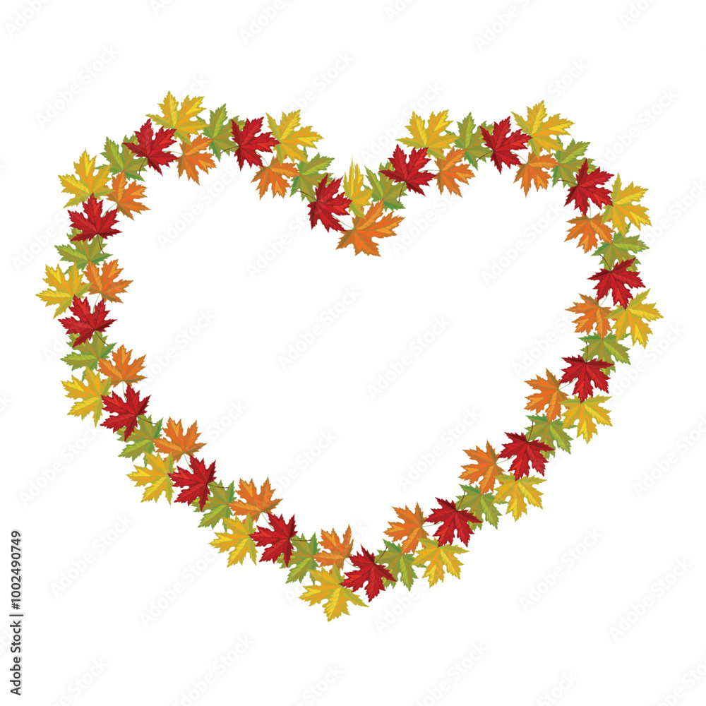 Frame of autumn maple leaves. Vector illustration. Frame of autumn maple leaves. Vector illustration.