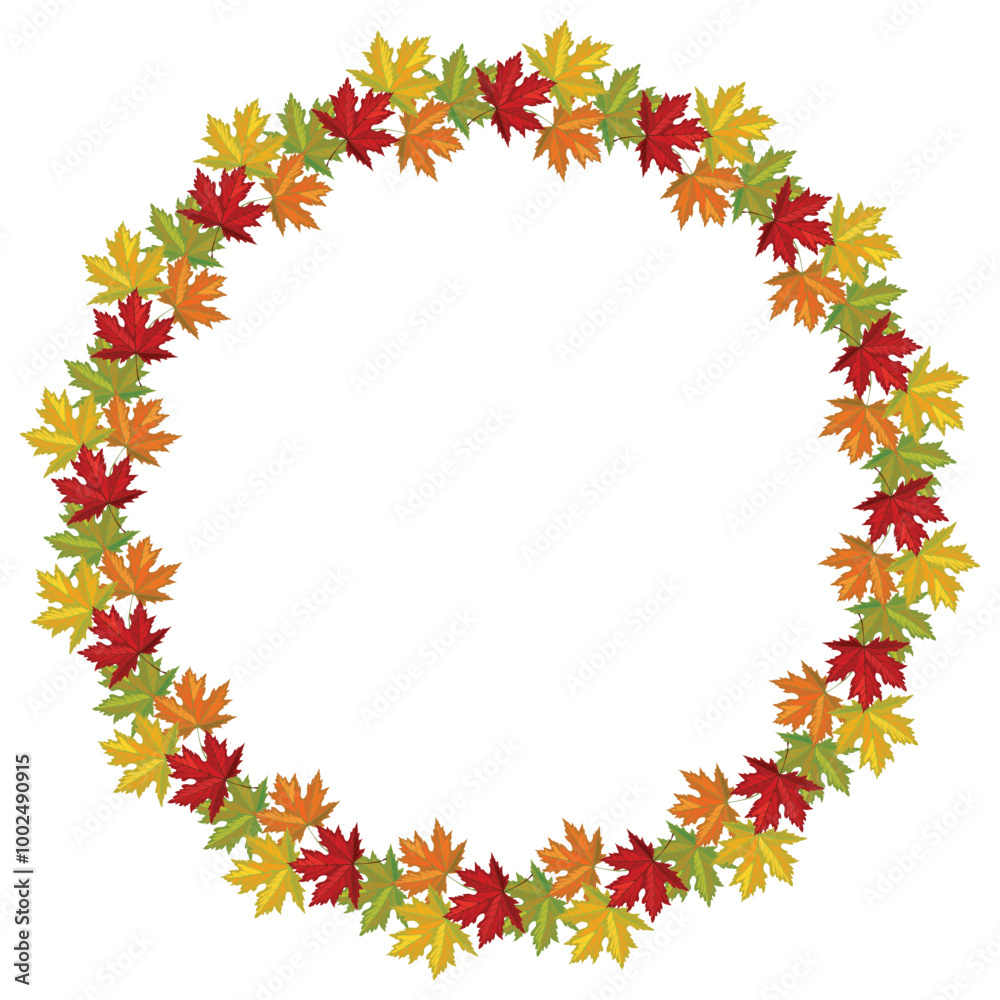 Frame of autumn maple leaves. Vector illustration. Frame of autumn maple leaves. Vector illustration.