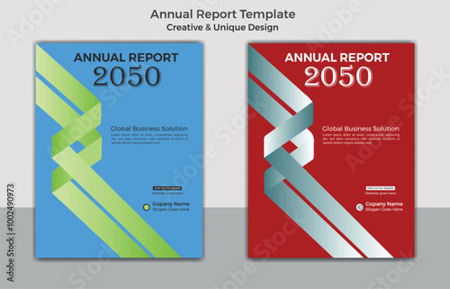 Vector Professional modern annual Report Cover And Data Pregentation