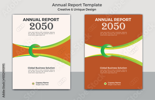 Vector Professional modern annual Report Cover And Data Pregentation