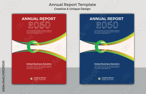 Vector Professional modern annual Report Cover And Data Pregentation