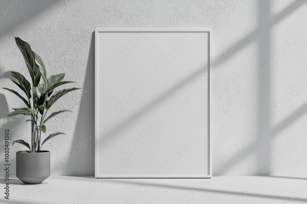 A3 Poster Mockup on White Background created with Generative AI A3 Poster Mockup on White Background created with Generative AI
