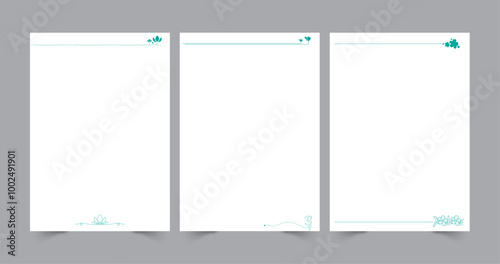 Header footer design for the book, inner template
