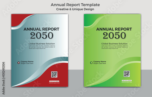 Vector Professional modern annual Report Cover And Data Pregentation