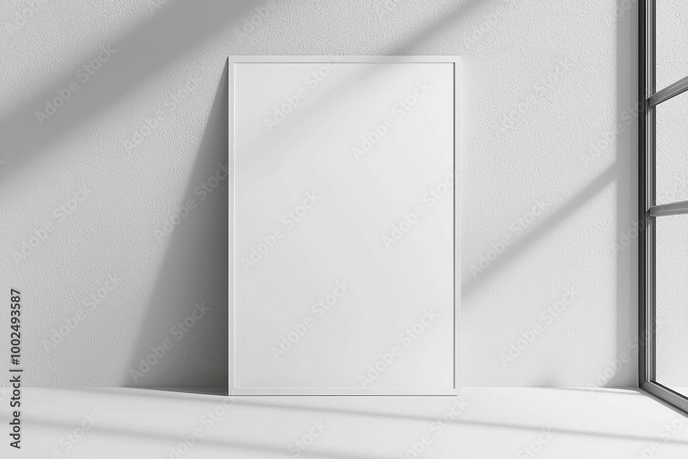 A3 Poster Mockup on White Background created with Generative AI A3 Poster Mockup on White Background created with Generative AI