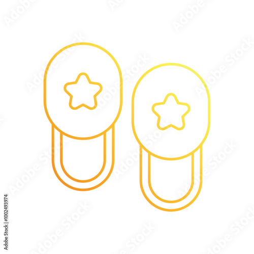 Slippers vector icon