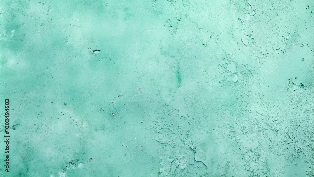 Mint green textured wall background with abstract patterns for creative designs