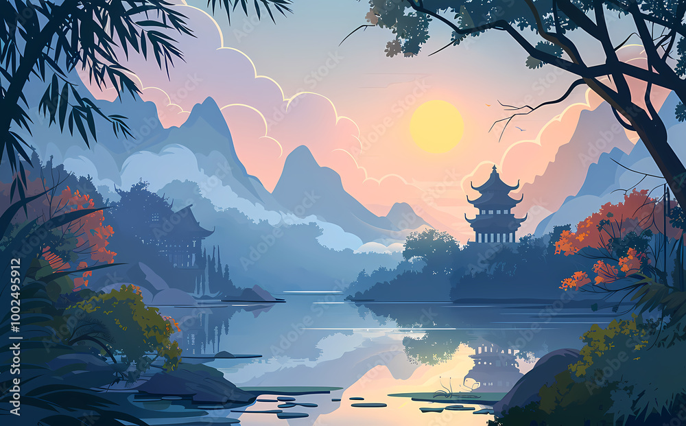 Fototapeta Chinese style background