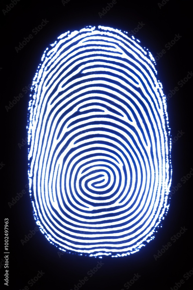 custom made wallpaper toronto digitalGlowing Neon Fingerprint Illustration Futuristic Concept of Technology, ID, Security, Digital