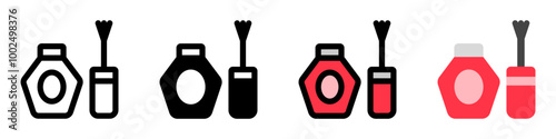 Editable nail polish vector icon. Cosmetics, makeup, skincare, beauty. Part of a big icon set family. Perfect for web and app interfaces, presentations, infographics, etc