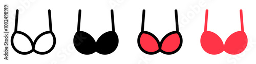 Editable bra, bikini vector icon. Clothing, fashion, apparel. Part of a big icon set family. Perfect for web and app interfaces, presentations, infographics, etc