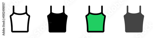 Editable tank top, spaghetti strap vector icon. Clothing, fashion, apparel. Part of a big icon set family. Perfect for web and app interfaces, presentations, infographics, etc