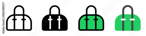 Editable duffel bag, gym bag, travel bag vector icon. Clothing, fashion, apparel. Part of a big icon set family. Perfect for web and app interfaces, presentations, infographics, etc