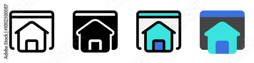 Editable homepage, landing page vector icon. Part of a big icon set family. Perfect for web and app interfaces, presentations, infographics, etc