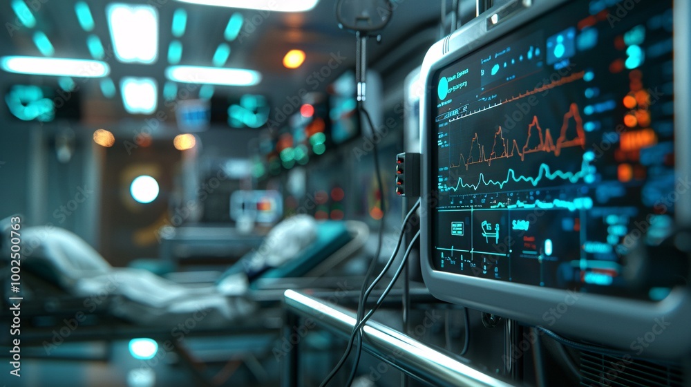 ecg monitoring system in hospital. ecg monitoring system in hospital.