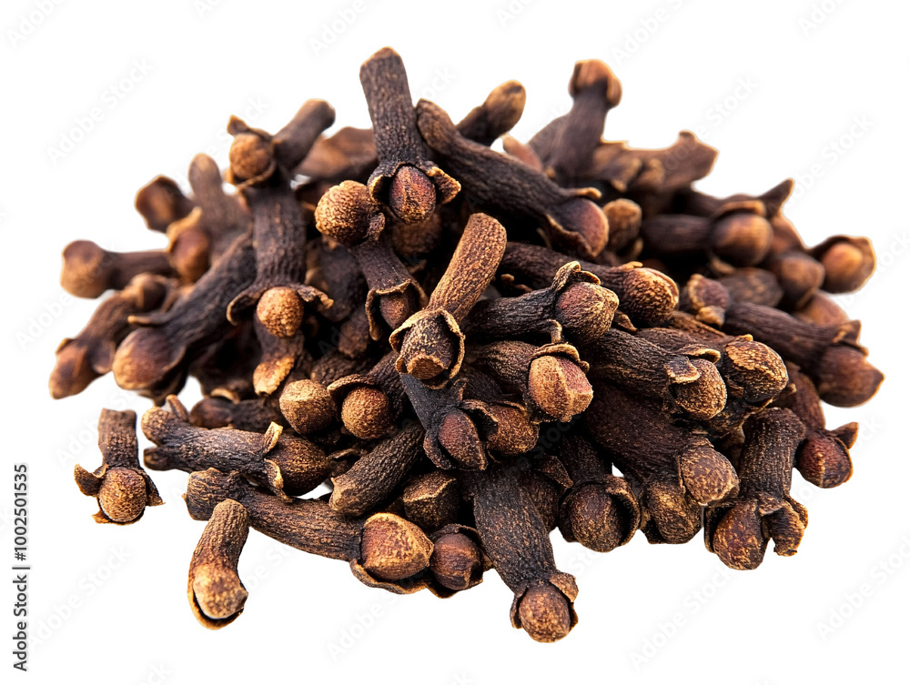 Fototapeta premium a pile of cloves on a white background
