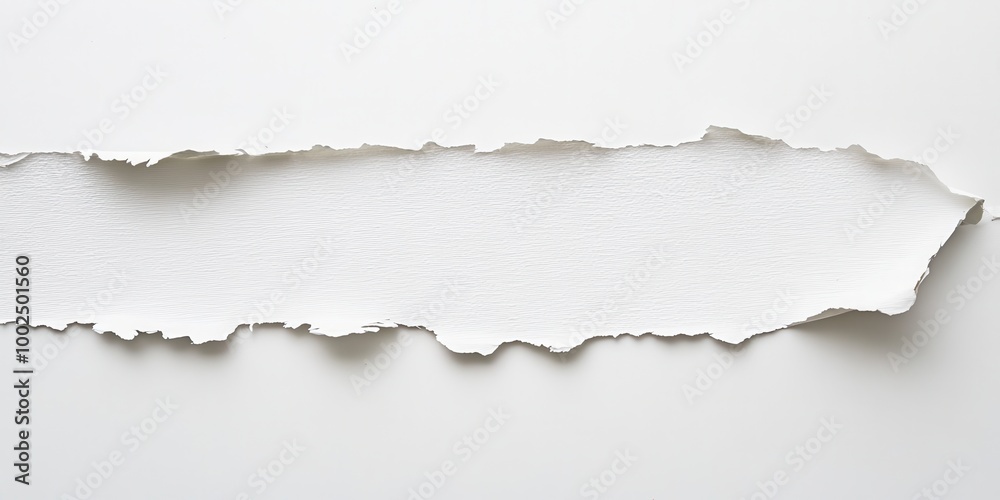A piece of torn white paper against a plain background, showcasing texture and simplicity. A piece of torn white paper against a plain background, showcasing texture and simplicity.