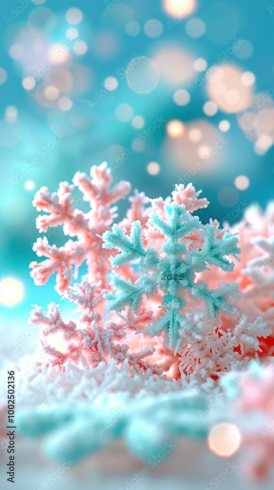 A frosty winter scene with A frosty winter scene with