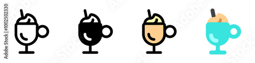 Editable frappe vector icon. Cafe, coffee shop, restaurant, drink, beverages. Part of a big icon set family. Perfect for web and app interfaces, presentations, infographics, etc