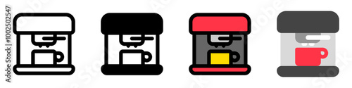 Editable coffee maker vector icon. Cafe, coffee shop, restaurant, drink, beverages. Part of a big icon set family. Perfect for web and app interfaces, presentations, infographics, etc