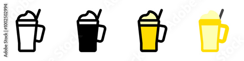 Editable milkshake vector icon. Food, restaurant. Part of a big icon set family. Perfect for web and app interfaces, presentations, infographics, etc