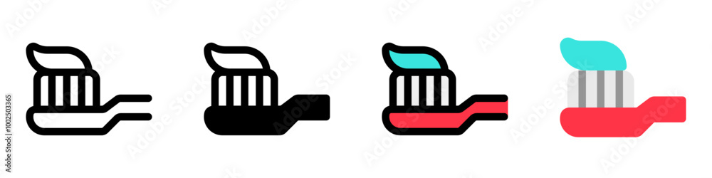 Editable tooth brush and paste vector icon. Dentistry, healthcare, medical. Part of a big icon set family. Perfect for web and app interfaces, presentations, infographics, etc Editable tooth brush and paste vector icon. Dentistry, healthcare, medical. Part of a big icon set family. Perfect for web and app interfaces, presentations, infographics, etc