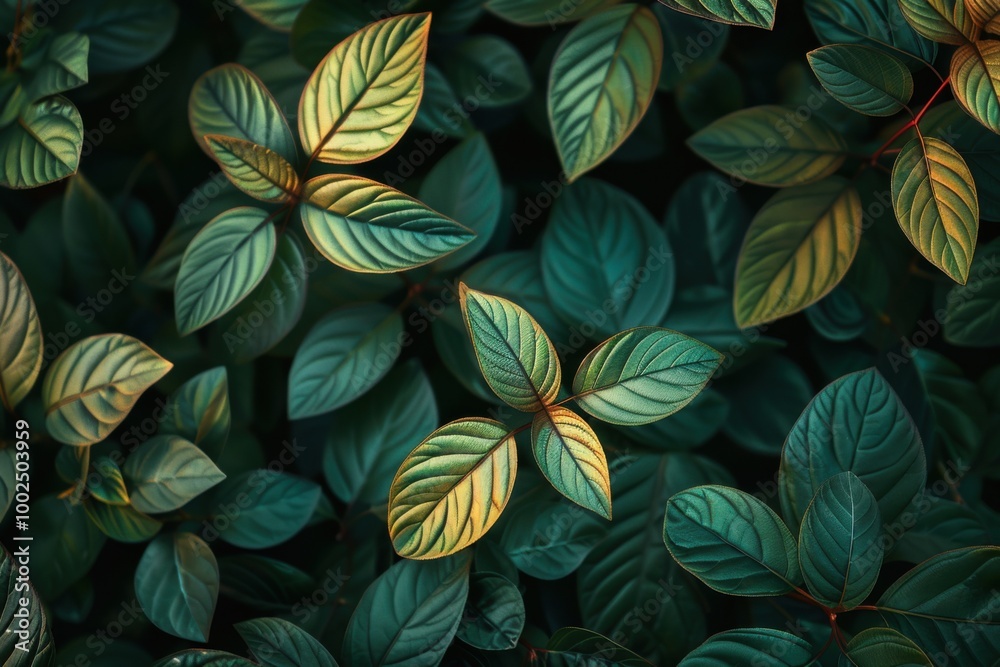 Vibrant Green and Yellow Leaves with Detailed Texture: Botanical Photography for Nature-Inspired Design and Autumn Beauty Vibrant Green and Yellow Leaves with Detailed Texture: Botanical Photography for Nature-Inspired Design and Autumn Beauty