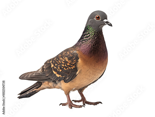 a bird standing on a white background