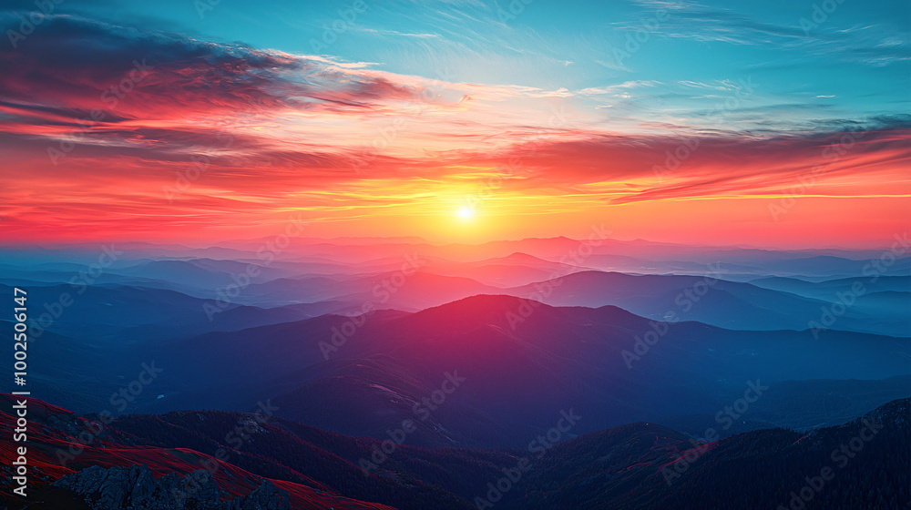 Fototapeta premium Stunning HD Sunset Landscape Background – Perfect for Desktop and Nature Wallpapers