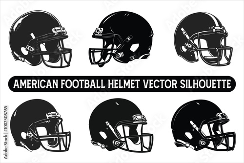 American Football Helmet Silhouette