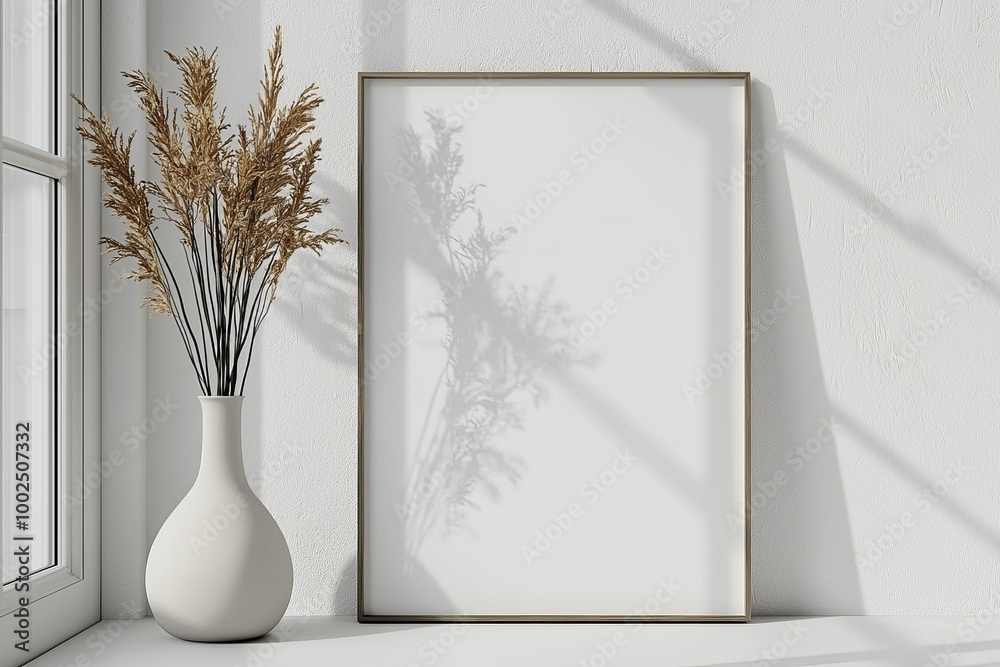 A3 Poster Mockup on White Background created with Generative AI A3 Poster Mockup on White Background created with Generative AI