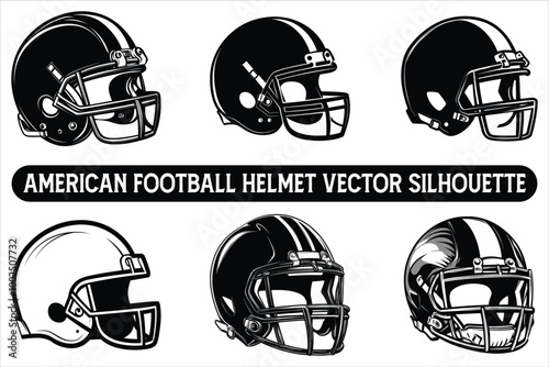 American Football Helmet Silhouette