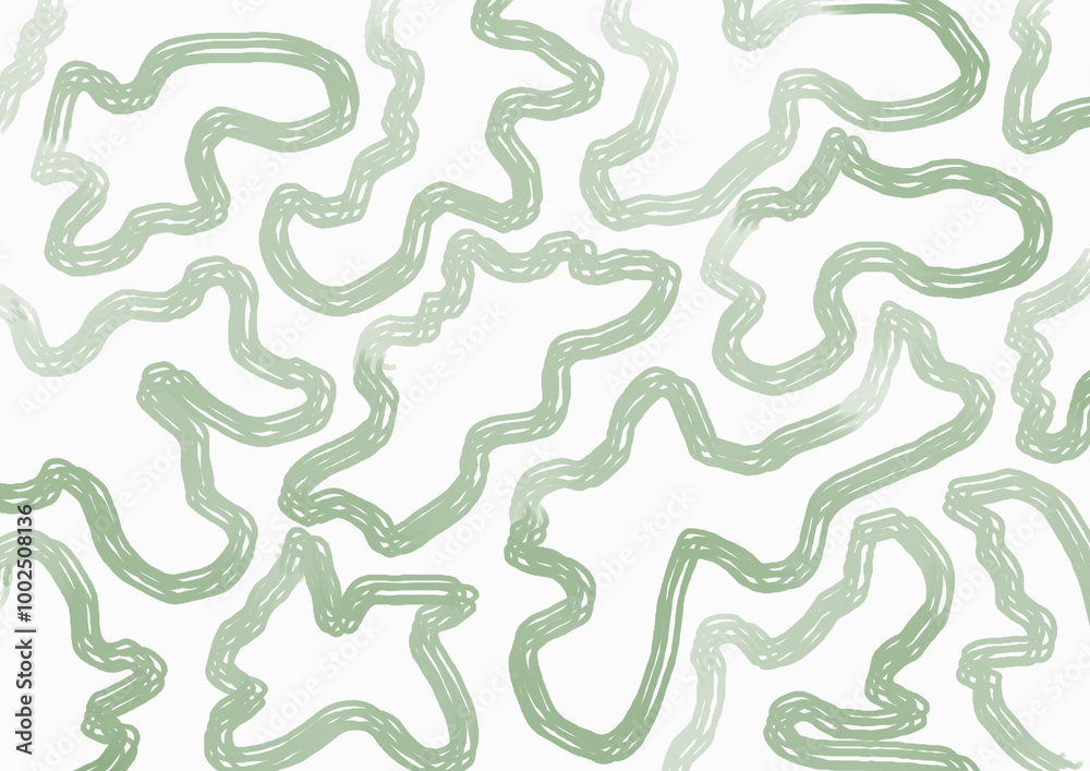 abstract green swirls background