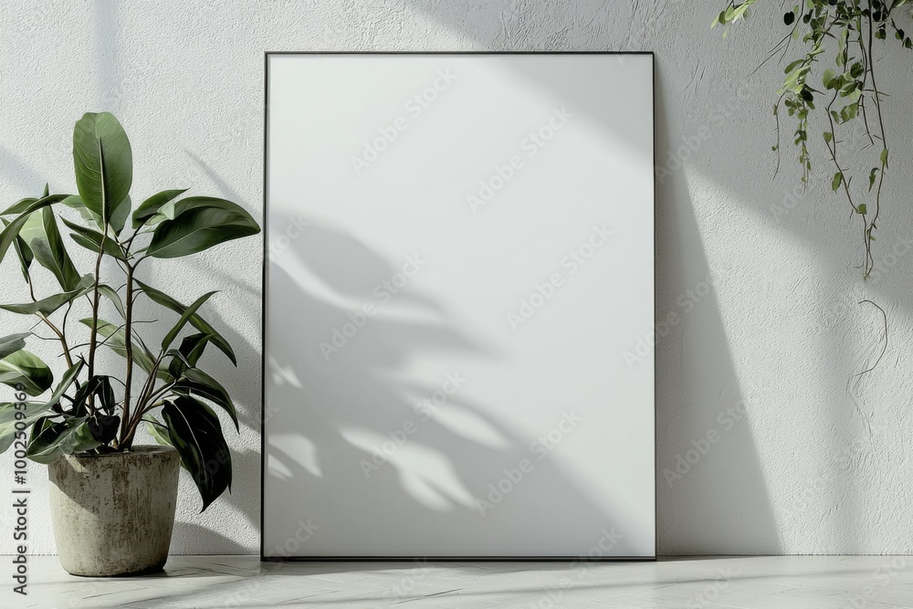 A3 Poster Mockup on White Background created with Generative AI A3 Poster Mockup on White Background created with Generative AI