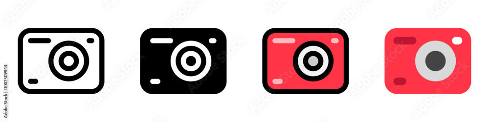 Editable pocket camera vector icon. Part of a big icon set family. Perfect for web and app interfaces, presentations, infographics, etc Editable pocket camera vector icon. Part of a big icon set family. Perfect for web and app interfaces, presentations, infographics, etc