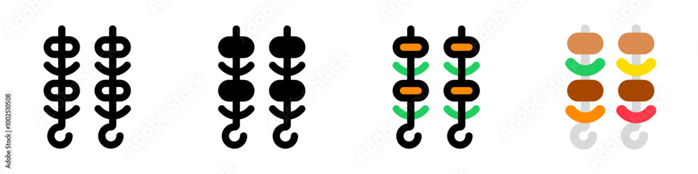 Editable bbq, shish kebab, satay vector icon. Part of a big icon set family. Perfect for web and app interfaces, presentations, infographics, etc Editable bbq, shish kebab, satay vector icon. Part of a big icon set family. Perfect for web and app interfaces, presentations, infographics, etc