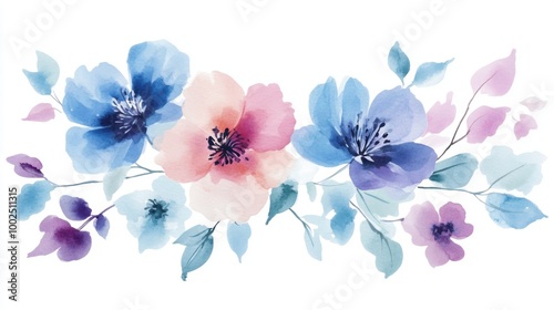 Watercolor Floral Bouquet.