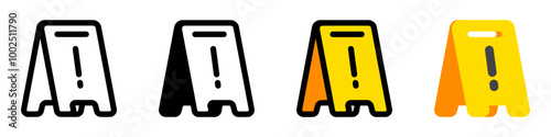 Editable wet floor sign vector icon. Part of a big icon set family. Perfect for web and app interfaces, presentations, infographics, etc