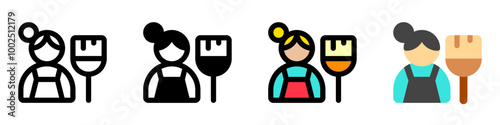 Editable maid, cleaning service vector icon. Part of a big icon set family. Perfect for web and app interfaces, presentations, infographics, etc