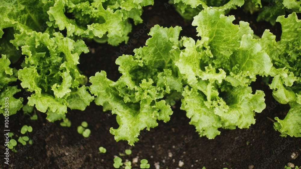 Fresh Green Lettuce in the Garden Fresh Green Lettuce in the Garden