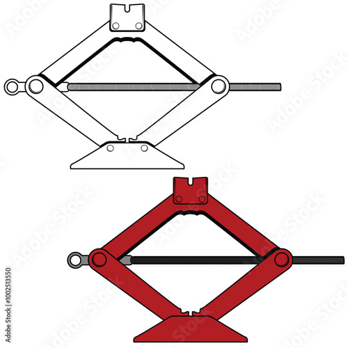 Car jack vector illustration design. Tire scissor jack