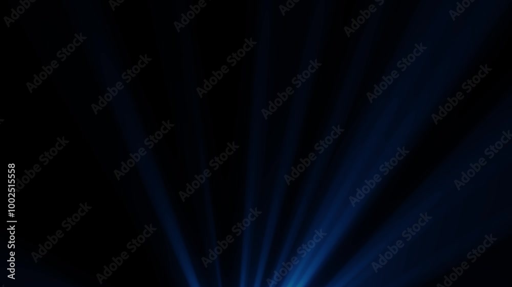 Animated blue rays of light on a black background, 4K Animated blue rays of light on a black background, 4K