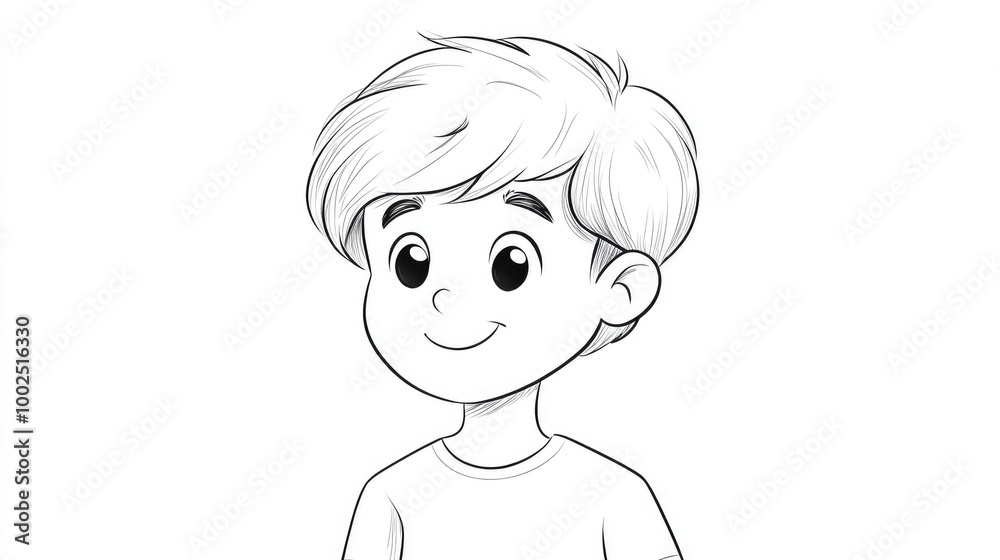 Outline illustration of a playful boy in a 2D cartoon style Hand drawn artwork suitable for logos posters cards and t shirts Simple and charming original design Outline illustration of a playful boy in a 2D cartoon style Hand drawn artwork suitable for logos posters cards and t shirts Simple and charming original design