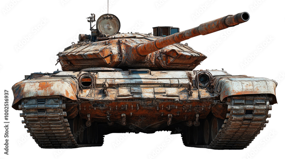 Soviet T-34 tank model in green, showcasing its armored power and heavy artillery from World War II, isolated in a battle setting Soviet T-34 tank model in green, showcasing its armored power and heavy artillery from World War II, isolated in a battle setting