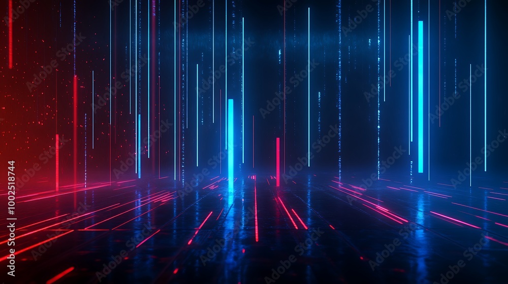 Futuristic neon lights with a dynamic gradient, creating an immersive digital atmosphere, ideal for modern backgrounds. Futuristic neon lights with a dynamic gradient, creating an immersive digital atmosphere, ideal for modern backgrounds.