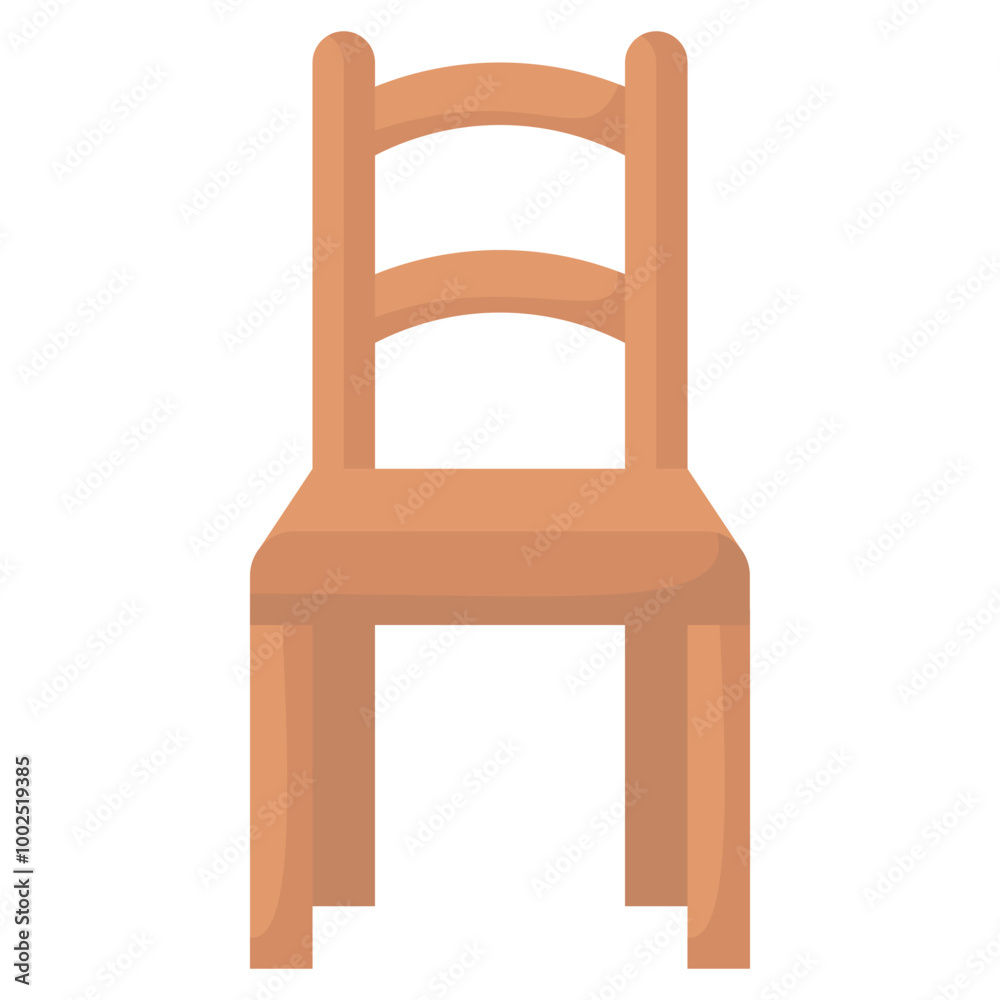dining chair flat vector icon